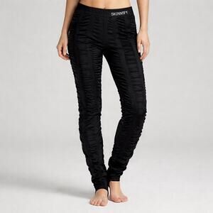 Skinnify Front Resistance Band Black Leggings Stirrups Women's Size XXXL